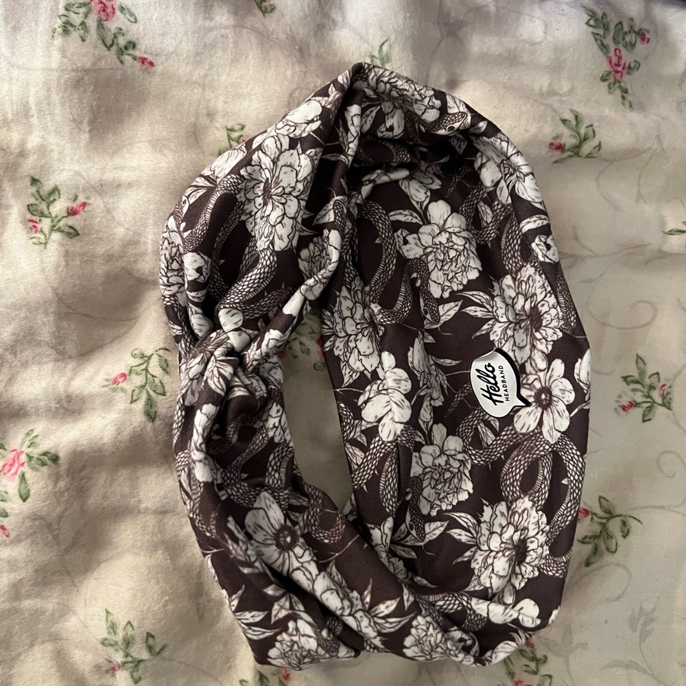 Snake and Floral Hello Headband
